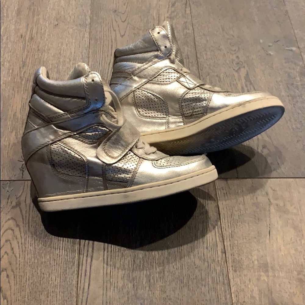Ash Silver heeled sneakers